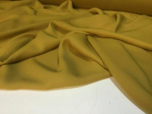 NEW High Class Designer Mustard Colour Chiffon Crepe Fabric Cloth Material