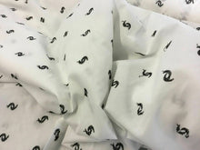 Load image into Gallery viewer, NEW White With Black Poly Cotton Embroidery Fabric Dry Lace 59’’152cm Craft Sew