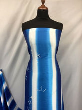 Load image into Gallery viewer, NEW High Class Designer Stripe Floral Satin Print Fabric 44&quot; 112 cm Material