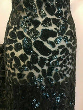 Load image into Gallery viewer, New High Class Designer Bottle Green Heavy Sequins Lace Fabric 59&#39;&#39; Party Dress