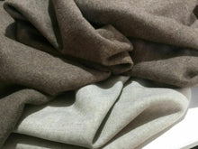 Load image into Gallery viewer, New High Class Designer Dark Beige Cationic Cream Reversible Wool Fabric Garment