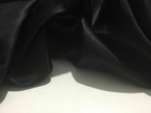 Load image into Gallery viewer, New High Class Designer Black 100% Silk Twill Fabric 39&quot; 101 cm Made In England SECONDS