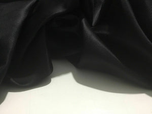 New High Class Designer Black 100% Silk Twill Fabric 39" 101 cm Made In England SECONDS