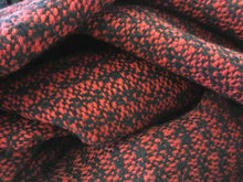 Load image into Gallery viewer, NEW Red / Black Colour Wool Boucle Fabric 156cm As Seen Online Designers Images