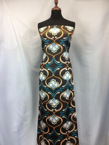 NEW Gorgeous High Class Designer Multicoloured Classic Floral Satin Print Fabric
