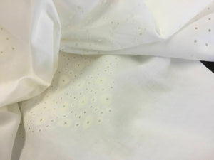 NEW White 100% Cotton Anglaise Multi broidery Ring Holes Fabric Dry Lace