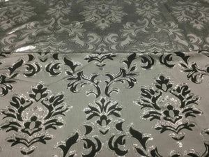 NEW Italian Designer Reversible Damask BROCADE GORGEOUS JACQUARD LUREX Fabric