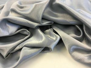 NEW Silver Dupion Slub Satin Fabric 58" Cloth Garment Craft Art Dress Blouse