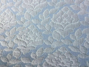NEW High Class Designer Petrol Blue Floral Stretch Jacquard Brocade Art Fabric