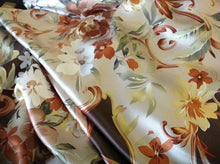 Load image into Gallery viewer, NEW 100% Silk Crepe de Chine Satin Classic Floral Print Fabric 42&quot; 109 cm Dress