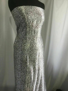 NEW High Class Designer Multicoloured Silky Soft Satin Leopard Print Fabric 3