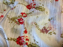 Load image into Gallery viewer, NEW 100% Silk Satin Chiffon Crepe De Chine Burnout Floral Print Fabric 43&quot; Dress