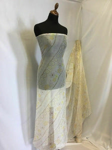 NEW Italian 100% Silk Crinkle Chiffon Floral Print Fabric 51" 130 cm Dress Scarf