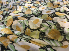 Load image into Gallery viewer, NEW 100% Silk Chiffon Floral Leaves Fabric 53&quot; 136 cm Leaf Dress Cloth Garment