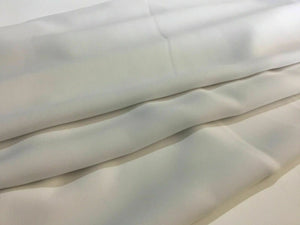 NEW High Class Bridal Winter White Colour Powder Touch Crepe Fabric Garment 44”