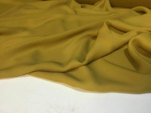 NEW High Class Designer Mustard Colour Chiffon Crepe Fabric Cloth Material