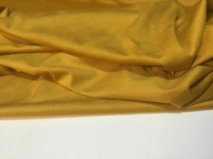 NEW High Class Designer Mustard Colour Suede Spandex Stretch Fabric Valentino DG