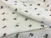 Load image into Gallery viewer, NEW White With Black Poly Cotton Embroidery Fabric Dry Lace 59’’152cm Craft Sew