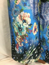 Load image into Gallery viewer, New High Class Designer Floral Satin Print Fabric Dress As Seen Online Catwalk