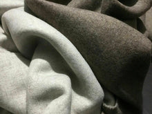 Load image into Gallery viewer, New High Class Designer Dark Beige Cationic Cream Reversible Wool Fabric Garment