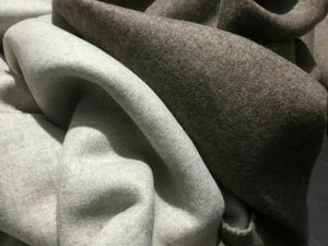 New High Class Designer Dark Beige Cationic Cream Reversible Wool Fabric Garment