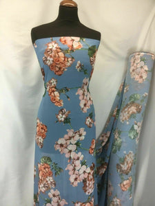 NEW High Class Designer Multicoloured Chiffon Floral Print Fabric 59"151cm Dress