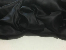 Load image into Gallery viewer, New High Class Designer Black 100% Silk Twill Fabric 39&quot; 101 cm Made In England SECONDS