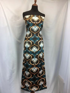 NEW Gorgeous High Class Designer Multicoloured Classic Floral Satin Print Fabric