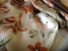 Load image into Gallery viewer, NEW 100% Silk Crepe de Chine Satin Classic Floral Print Fabric 42&quot; 109 cm Dress