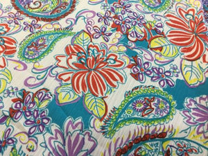 NEW Designer Multicoloured Floral Crinkle Chiffon Print Fabric Cloth Material