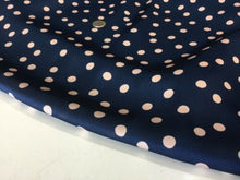Load image into Gallery viewer, NEW High Class Designer Dusky Pink Polka Dots Soft Satin Print Fabric Material