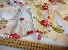 Load image into Gallery viewer, NEW 100% Silk Satin Chiffon Crepe De Chine Burnout Floral Print Fabric 43&quot; Dress