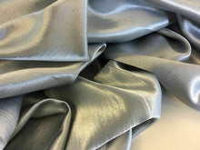 Load image into Gallery viewer, NEW Silver Dupion Slub Satin Fabric 58&quot; Cloth Garment Craft Art Dress Blouse