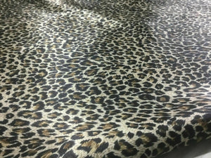 NEW High Class Designer Multicoloured Silky Soft Satin Leopard Print Fabric 4