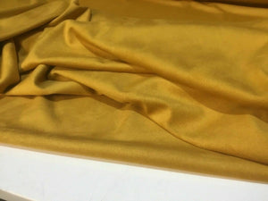 NEW High Class Designer Mustard Colour Suede Spandex Stretch Fabric Valentino DG