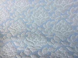 NEW High Class Designer Petrol Blue Floral Stretch Jacquard Brocade Art Fabric
