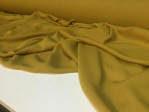 NEW High Class Designer Mustard Colour Chiffon Crepe Fabric Cloth Material