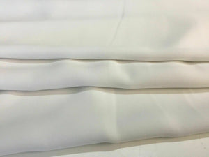 NEW High Class Bridal Winter White Colour Powder Touch Crepe Fabric Garment 44”