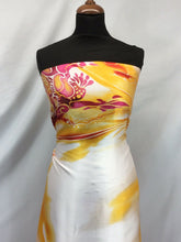 Load image into Gallery viewer, NEW Gorgeous High Class Designer Summer Flames Satin Print Fabric Material 44&quot;