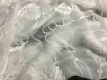 Load image into Gallery viewer, NEW High Class Designer White Ivory Bridal Chiffon Floral Velvet Burnout Fabric (SECONDS)