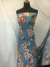Load image into Gallery viewer, NEW High Class Designer Multicoloured Chiffon Floral Print Fabric 59&quot;151cm Dress