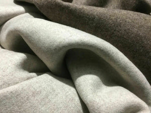 New High Class Designer Dark Beige Cationic Cream Reversible Wool Fabric Garment