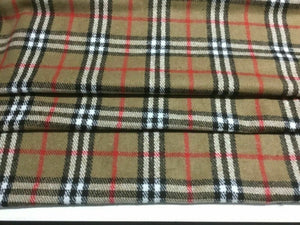 New High Class Designer Poly Wool Mix Check Fabric 59" 150 cm Garment Material