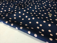 Load image into Gallery viewer, NEW High Class Designer Dusky Pink Polka Dots Soft Satin Print Fabric Material