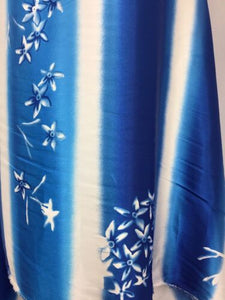 NEW High Class Designer Stripe Floral Satin Print Fabric 44" 112 cm Material