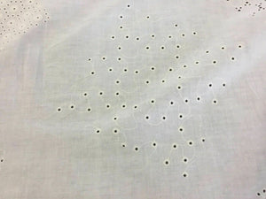NEW White 100% Cotton Anglaise Multi broidery Ring Holes Fabric Dry Lace
