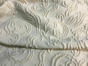 New High Class Designer Cream Floral Rope Metallic Jacquard Brocade Fabric 55”