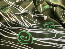 Load image into Gallery viewer, New High Class Designer Silky Satin Border Greek Ocean Print Fabric 44&quot; 112 cm