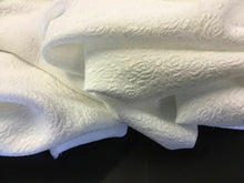 Load image into Gallery viewer, NEW GORGEOUS WHITE FLORAL JACQUARD CLOQUE FABRIC 53’’ 136 cm Bridal Wedding
