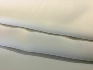 NEW High Class Bridal Winter White Colour Powder Touch Crepe Fabric Garment 44”